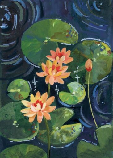 Lotus pond series luonut Zoe Art Garden