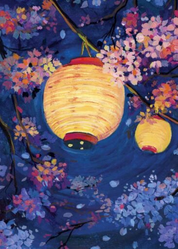 Midnight lantern luonut Zoe Art Garden